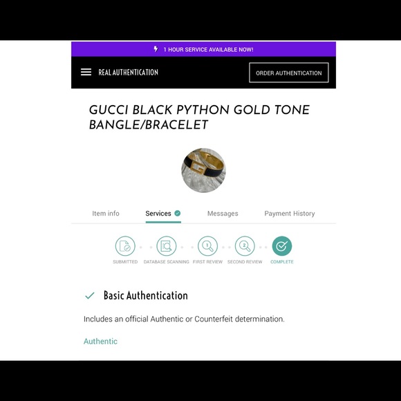 Gucci Black Python Gold Fashion Bangle/Bracelet - Picture 16 of 16
